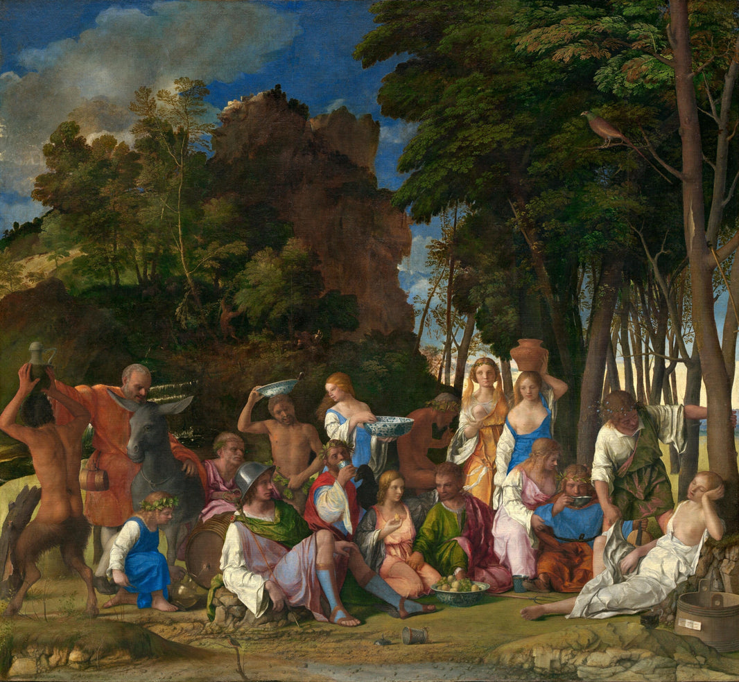 The Feast of the Gods by Giovanni Bellini — hand-painted cultural oil painting reproduction on canvas