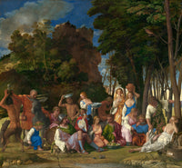 The Feast of the Gods by Giovanni Bellini — hand-painted cultural oil painting reproduction on canvas