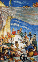 The Feast. The Banquet of Nebuchadnezzar by Paul Cezanne — fantasy oil painting wall art, Impressionism