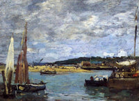 The Ferry to Deauville by Eugene Boudin — hand-painted landscape oil painting reproduction on canvas