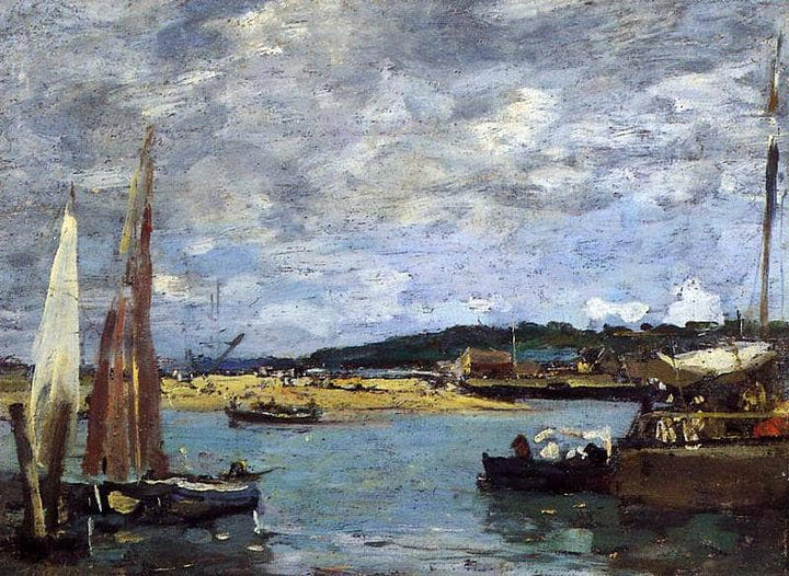 The Ferry to Deauville by Eugene Boudin — hand-painted landscape oil painting reproduction on canvas