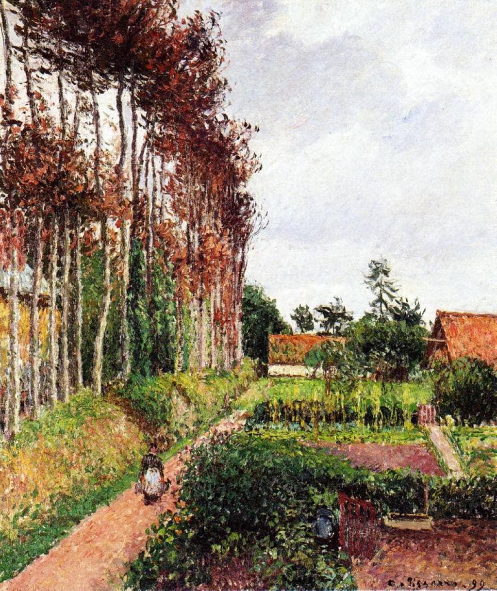 The Field by the Ango Inn, Varengeville by Camille Pissarro — hand-painted botanical oil painting reproduction on canvas