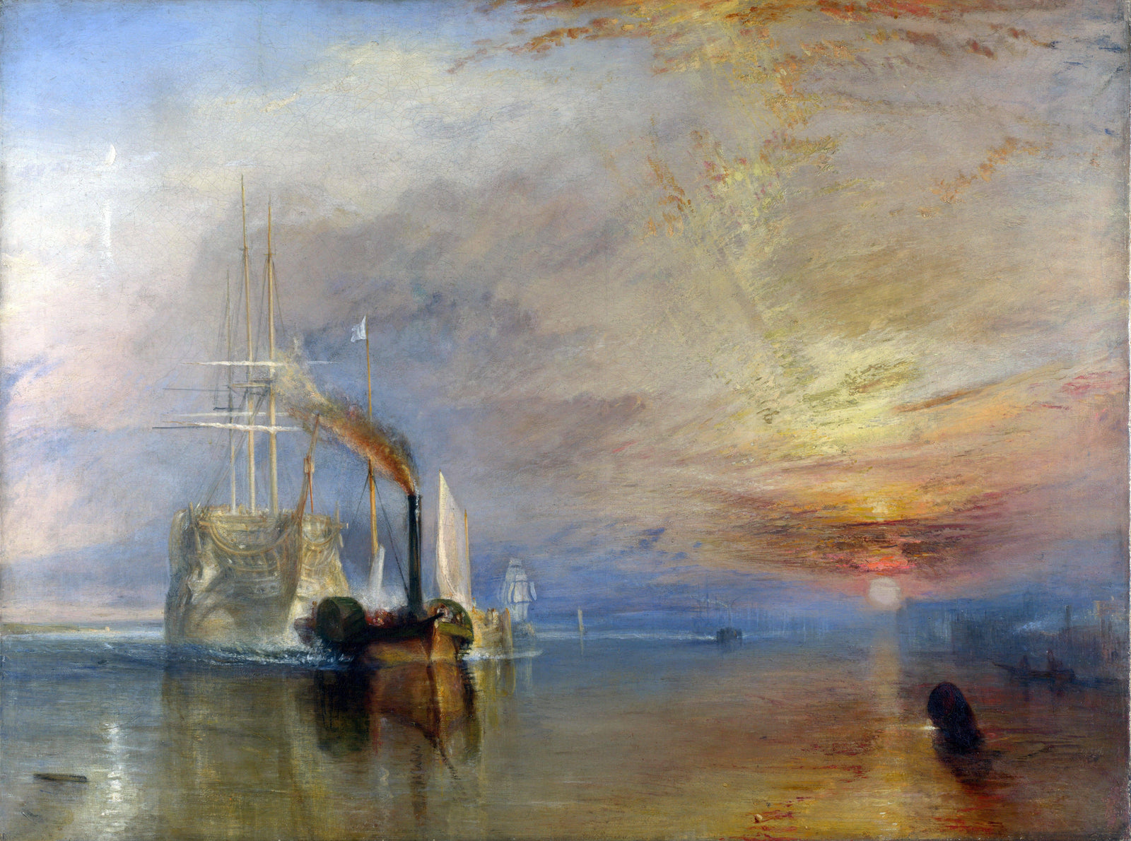 The Fighting Temeraire tugged to her last berth to be broken up
