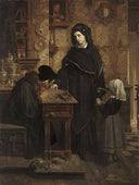 The final pledge by Pierre Jean Van der Ouderaa — female oil painting wall art, Academicism