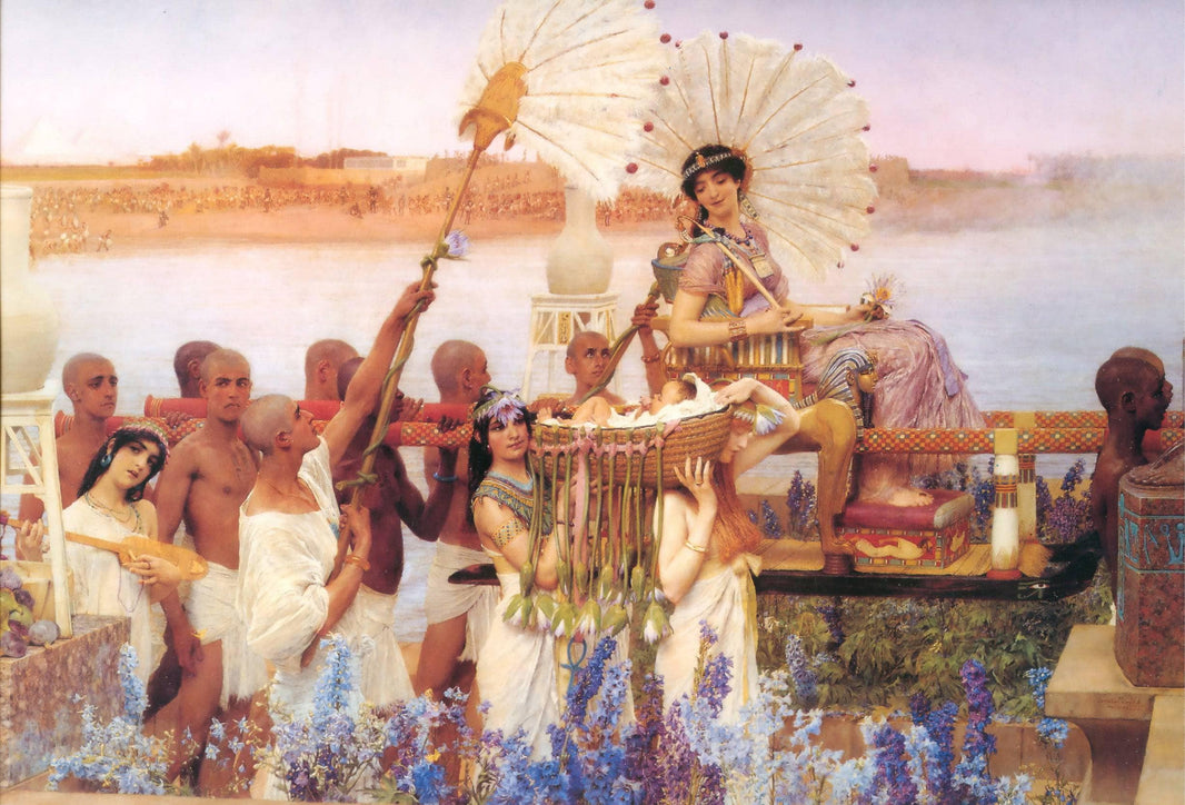 The Finding of Moses by Sir Lawrence Alma-Tadema — hand-painted cultural oil painting reproduction on canvas