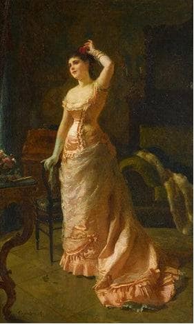 The finishing touch by Wladyslaw Czachorski — hand-painted portrait oil painting reproduction on canvas