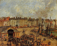 The Fishmarket, Dieppe 2 by Camille Pissarro — hand-painted botanical oil painting reproduction on canvas