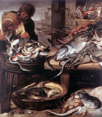 The Fishmonger by Frans Snyders — hand-painted still oil painting reproduction on canvas