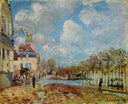 The Flood at Port Marly by Alfred Sisley — hand-painted architectural oil painting reproduction on canvas