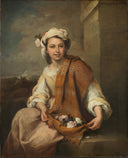 The Flower Girl by Bartolome Esteban Murillo — male oil painting wall art, Baroque