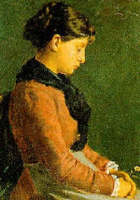 The flower of the field by Silvestro Lega — hand-painted portrait oil painting reproduction on canvas