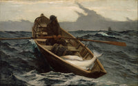 The Fog Warning by Winslow Homer — hand-painted landscape oil painting reproduction on canvas