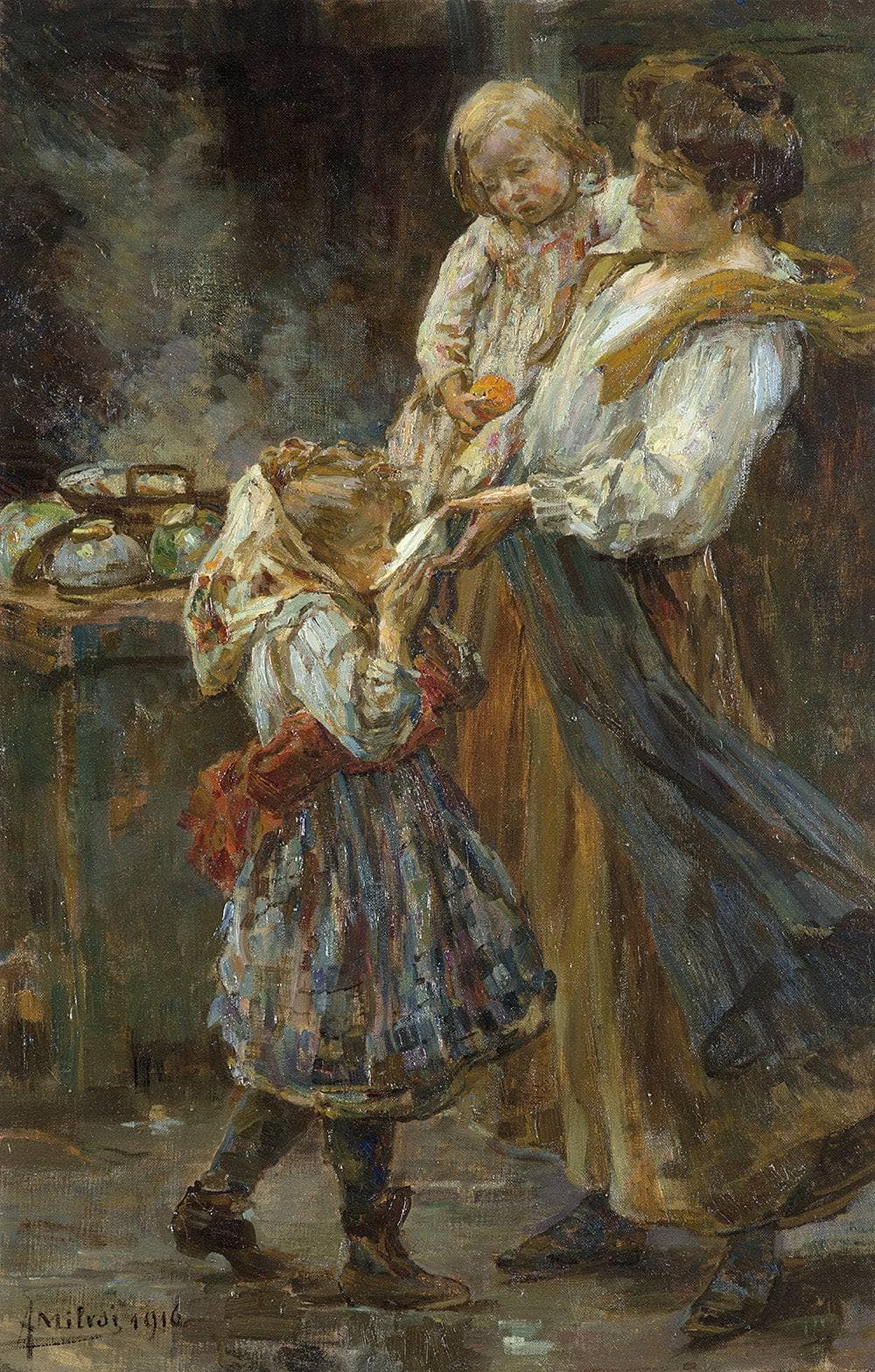 The food dose by Alessandro Milesi — hand-painted portrait oil painting reproduction on canvas