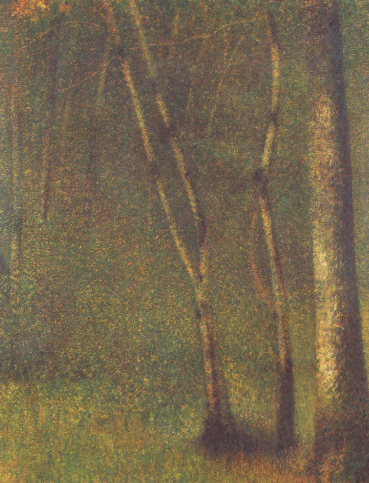 The Forest at Pontaubert by Georges Seurat — hand-painted botanical oil painting reproduction on canvas