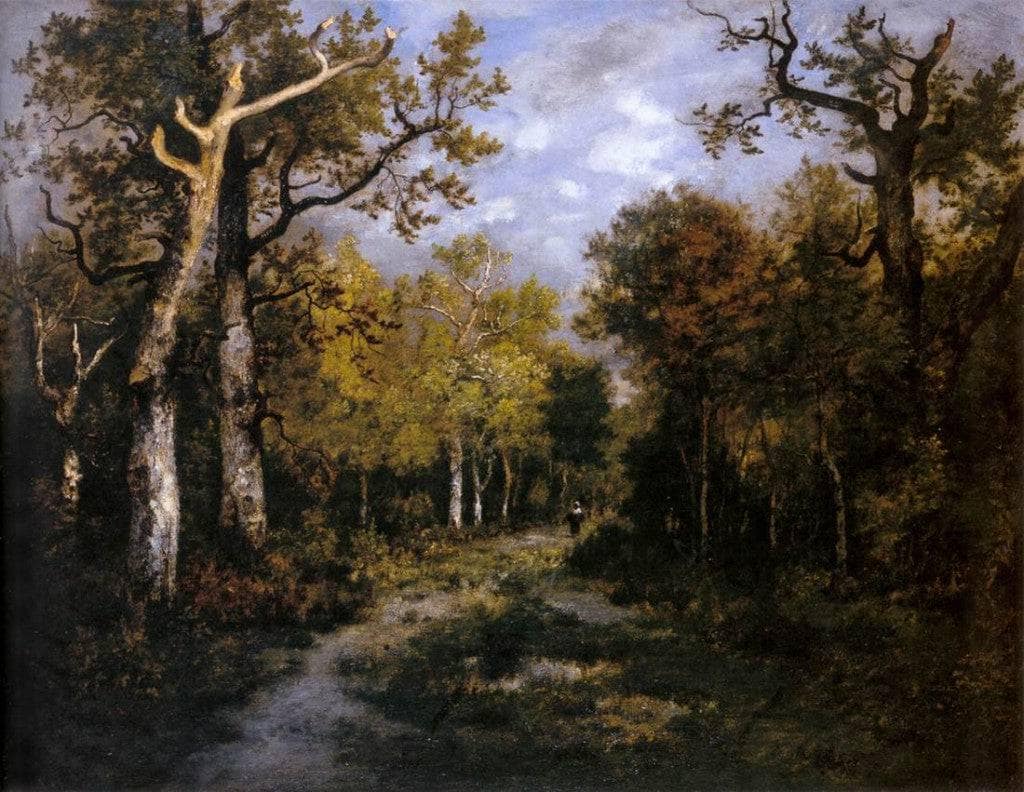 The Forest in Fontainebleau by Narcisse-Virgilio Diaz — hand-painted botanical oil painting reproduction on canvas