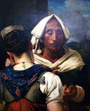 The fortune teller by Jean Victor Schnetz — hand-painted portrait oil painting reproduction on canvas