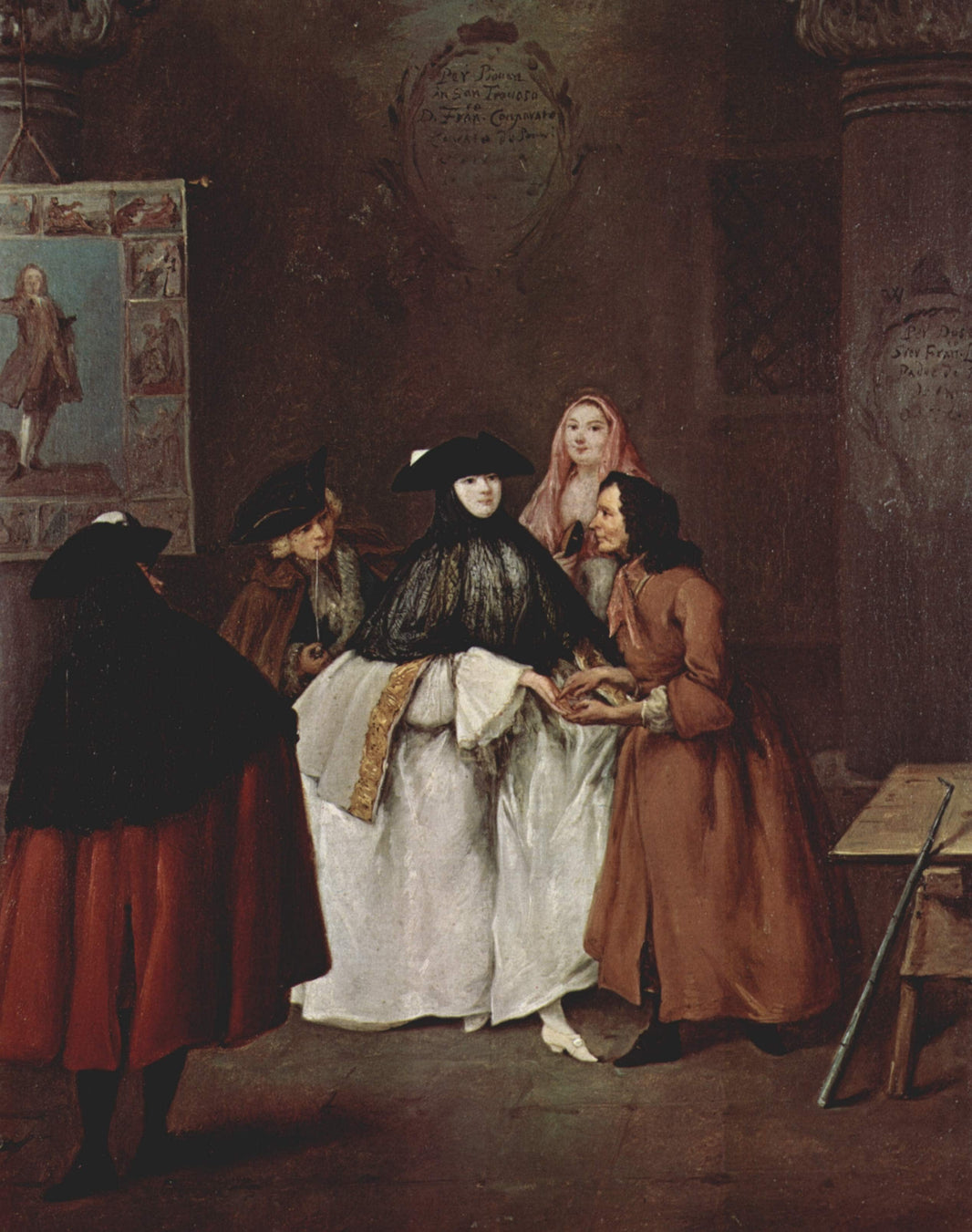 The Fortune Teller by Pietro Longhi — hand-painted animal oil painting reproduction on canvas