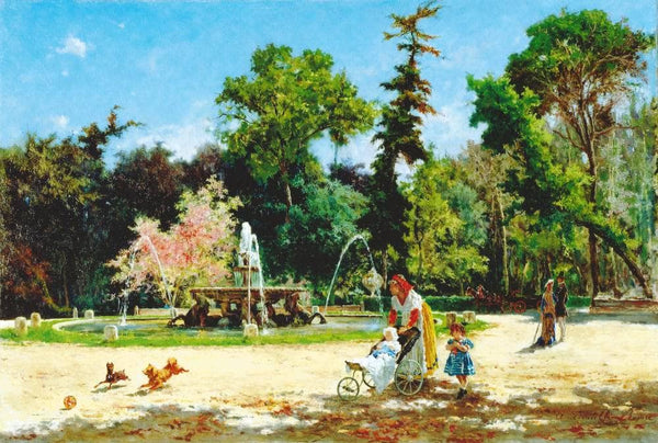 The fountain of the Sea Horses in Villa Borghese