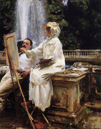 The Fountain, Villa Torlonia, Frascati, Italy by John Singer Sargent — hand-painted portrait oil painting reproduction on canvas