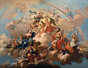 The Four Seasons Paying Homage to Chronos by Bartolomeo Altomonte — landscapes oil painting wall art, Rococo