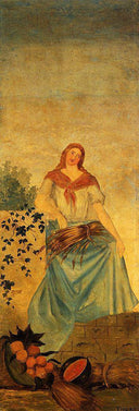 The Four Seasons, Summer by Paul Cezanne, female oil painting wall art, Romanticism