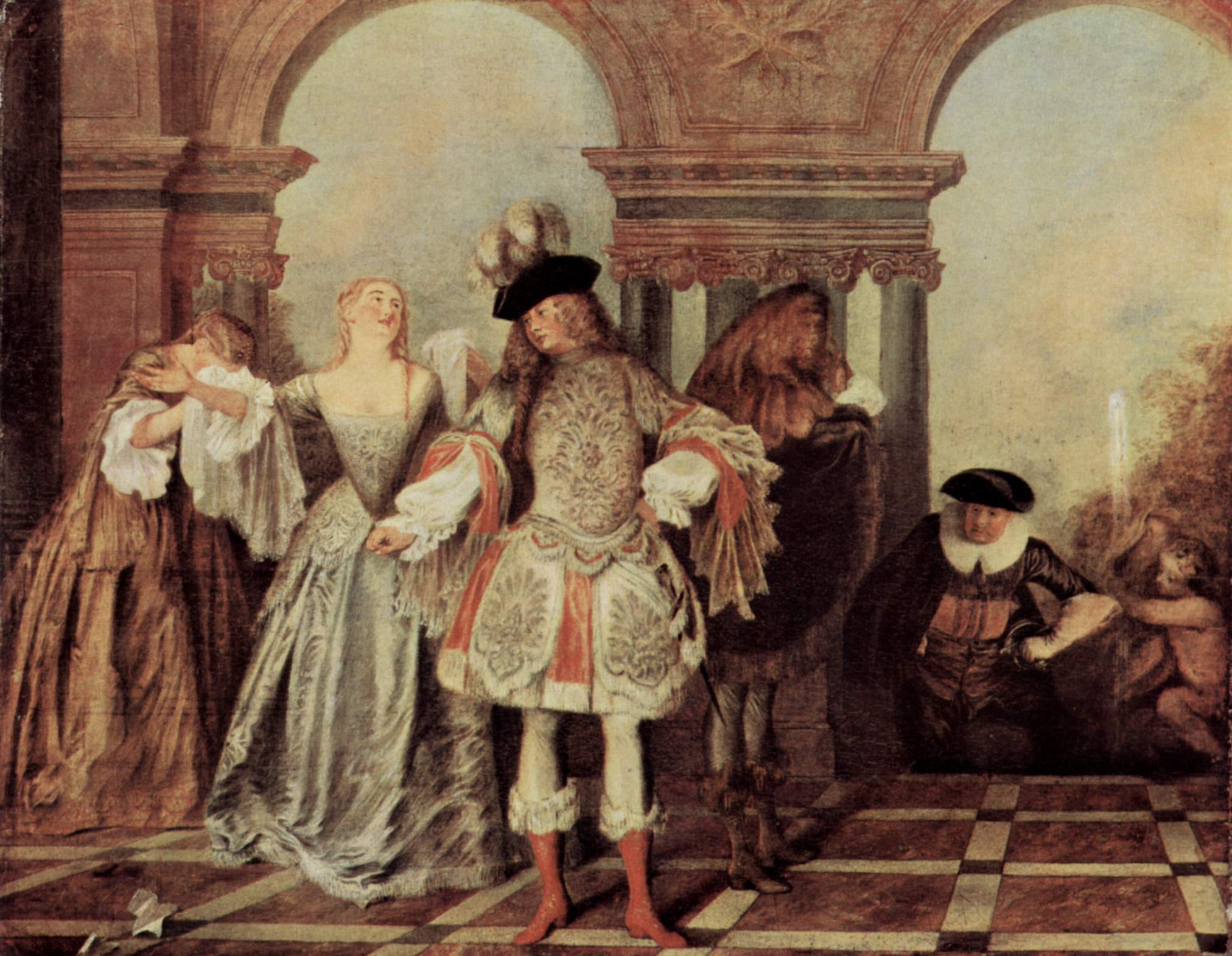 The French Comedians - Antoine Watteau