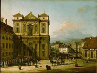 The Freyung by Bernardo Bellotto — hand-painted architectural oil painting reproduction on canvas