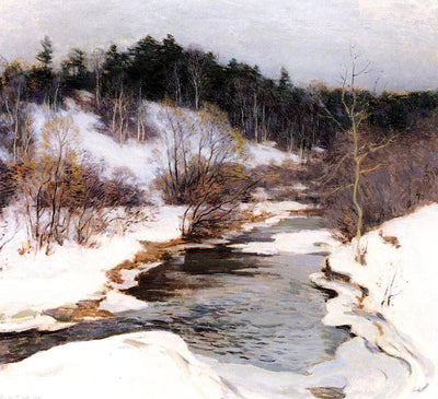 The Frozen Pool, March by Willard Metcalf — oil painting reproduction