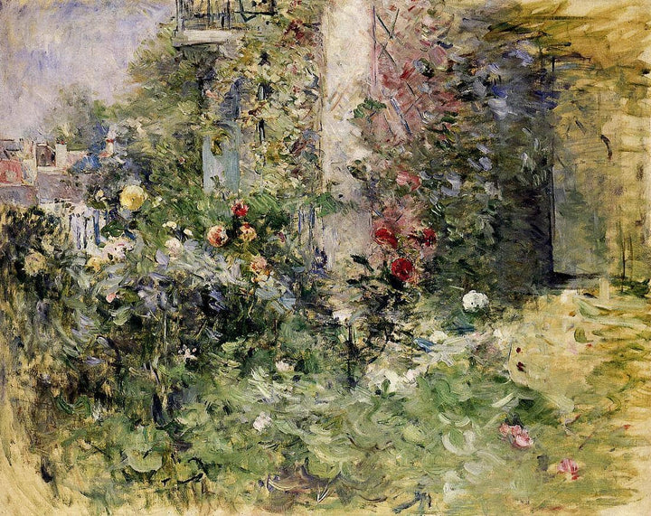 The Garden at Bougival by Berthe Morisot — hand-painted botanical oil painting reproduction on canvas