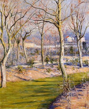 The Garden at Petit Gennevilliers in Winter - Gustave Caillebotte