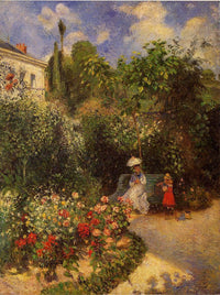 The Garden at Pontoise by Camille Pissarro — hand-painted botanical oil painting reproduction on canvas