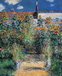 The Garden at Vetheuil by Claude Monet — hand-painted botanical oil painting reproduction on canvas