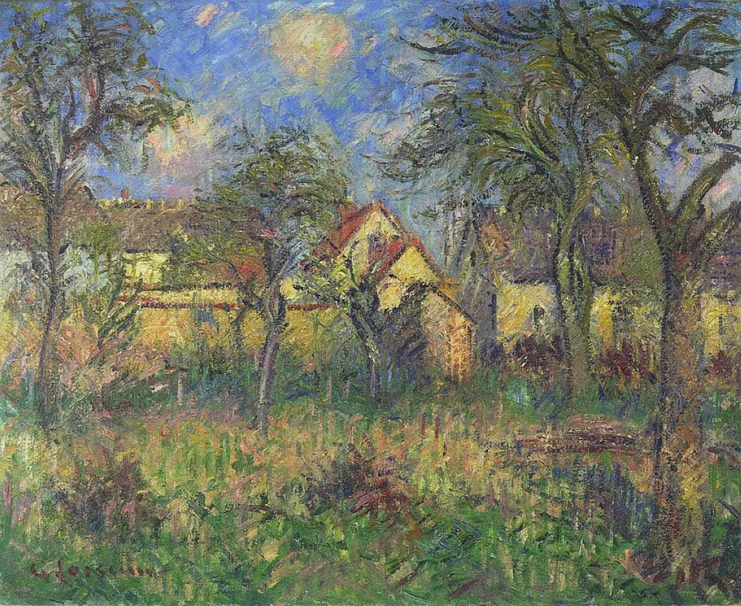 The Garden by Gustave Loiseau — hand-painted botanical oil painting reproduction on canvas