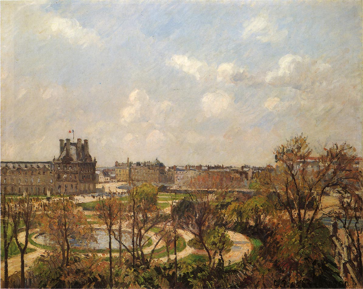 The Garden of the Tuileries, Morning, Spring - Camille Pissarro