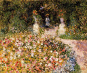 The Garden by Pierre-Auguste Renoir — flower oil painting wall art, Impressionism