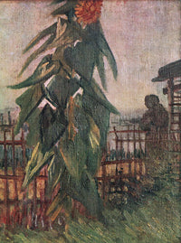 The Garden with Sunflower by Vincent van Gogh — hand-painted abstract oil painting reproduction on canvas