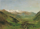 The Gastein Valley I by Anton Romako — hand-painted landscape oil painting reproduction on canvas