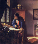The Geographer by Johannes Vermeer — hand-painted portrait oil painting reproduction on canvas