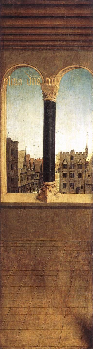The Ghent Altarpiece (detail) by Jan van Eyck, hand-painted architectural oil painting reproduction on canvas