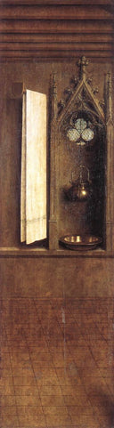 The Ghent Altarpiece, detail from the exterior of the right shutter by Jan van Eyck, life oil painting wall art, Northern Renaissance