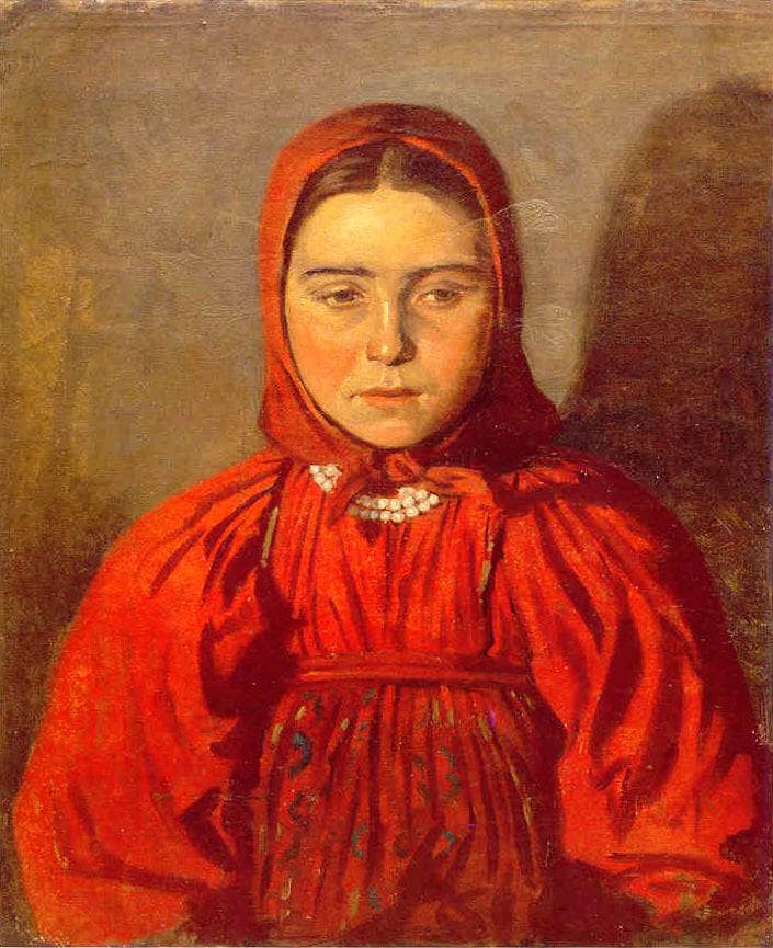 The girl in red
