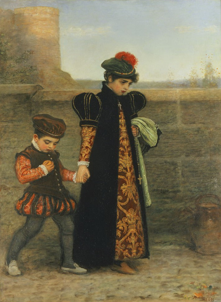 The Girlhood of St. Teresa by John Everett Millais — hand-painted cultural oil painting reproduction on canvas