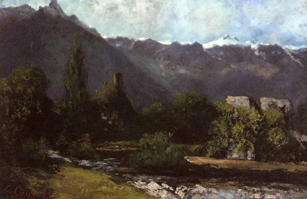 The Glacier by Gustave Courbet — hand-painted landscape oil painting reproduction on canvas