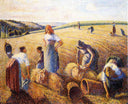 The Gleaners by Camille Pissarro — vintage oil painting wall art, Pointillism