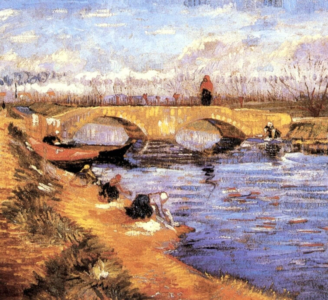 The Gleize Bridge over the Vigneyret Canal by Vincent van Gogh — hand-painted landscape oil painting reproduction on canvas