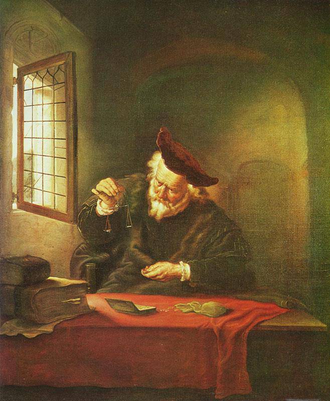 The Gold Weigher - Salomon Koninck