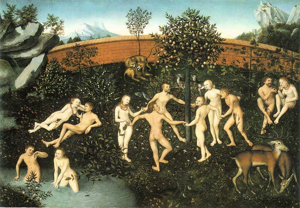 The Golden Age by Lucas Cranach the Elder — hand-painted abstract oil painting reproduction on canvas
