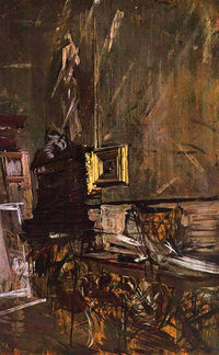 The Golden Frame by Giovanni Boldini — hand-painted abstract oil painting reproduction on canvas