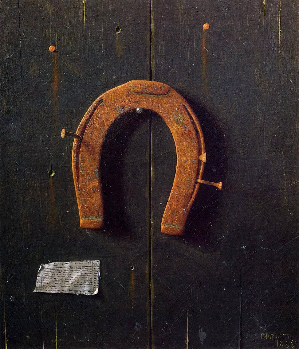 The Golden Horseshoe by William Michael Harnett — hand-painted abstract oil painting reproduction on canvas