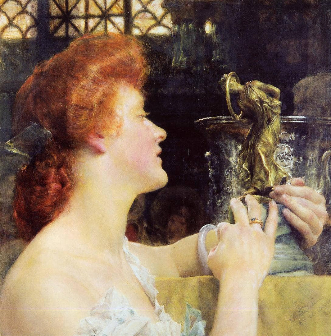 The Golden Hour by Sir Lawrence Alma-Tadema — hand-painted portrait oil painting reproduction on canvas